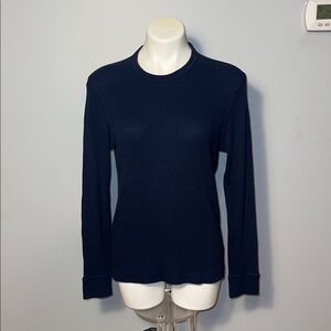 Faherty Shirt Mens Thermal Waffle Knit Crewneck Long Sleeve Pima.